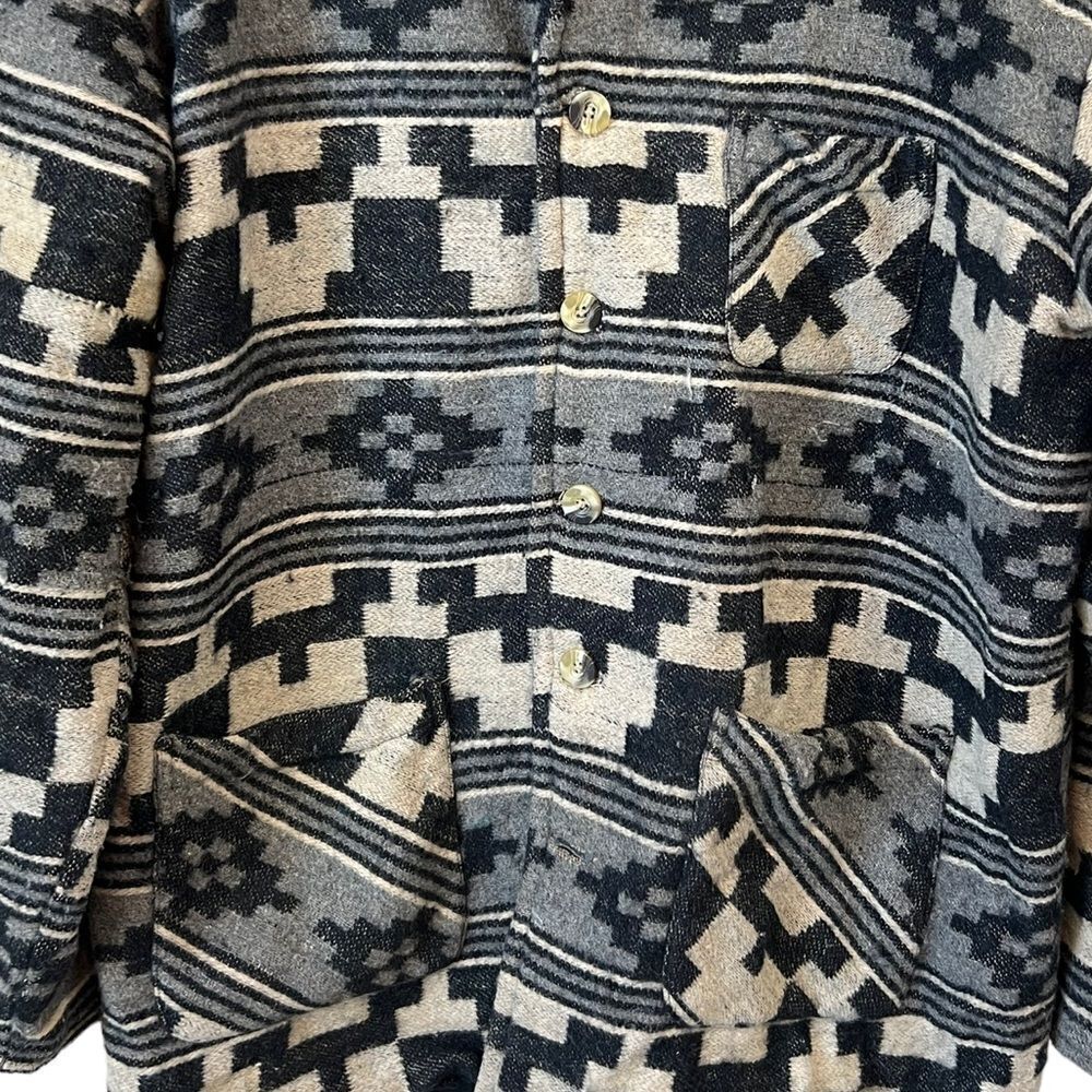 Vintage Aztec Patterned Wool Blazer - Picture 4 of 16